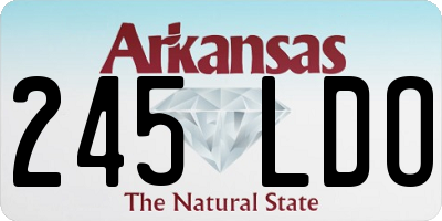 AR license plate 245LDO