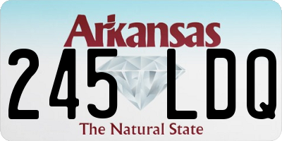 AR license plate 245LDQ