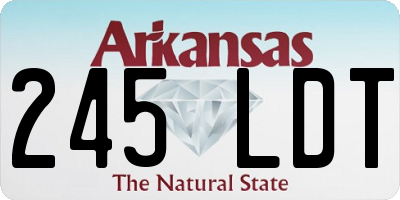 AR license plate 245LDT
