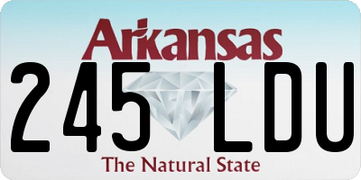 AR license plate 245LDU