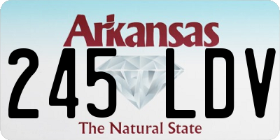 AR license plate 245LDV