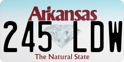 AR license plate 245LDW