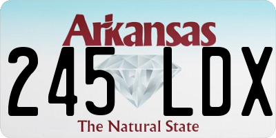 AR license plate 245LDX