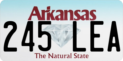 AR license plate 245LEA