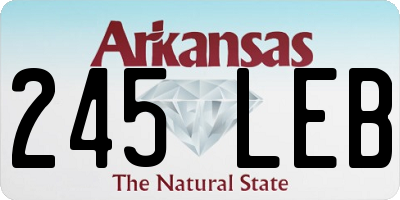 AR license plate 245LEB