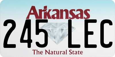 AR license plate 245LEC