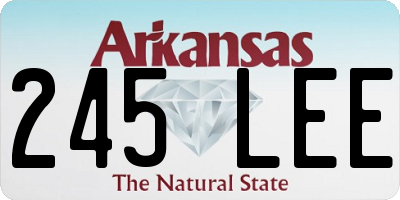 AR license plate 245LEE