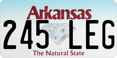 AR license plate 245LEG