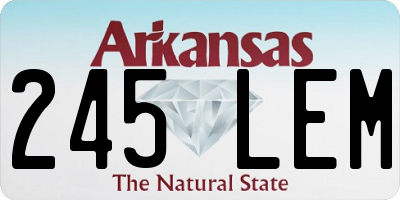 AR license plate 245LEM