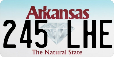 AR license plate 245LHE