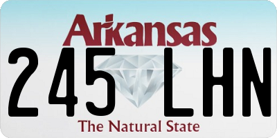 AR license plate 245LHN