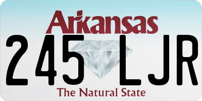 AR license plate 245LJR