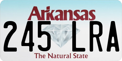 AR license plate 245LRA