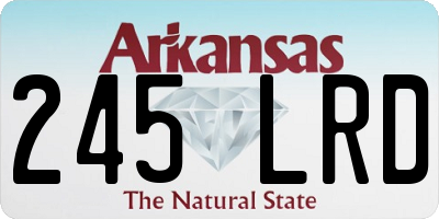 AR license plate 245LRD