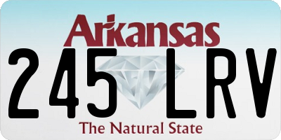 AR license plate 245LRV