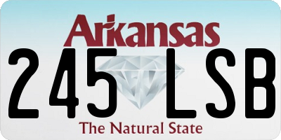 AR license plate 245LSB