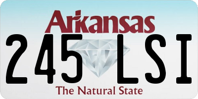 AR license plate 245LSI