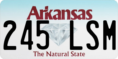 AR license plate 245LSM