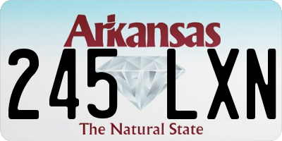 AR license plate 245LXN