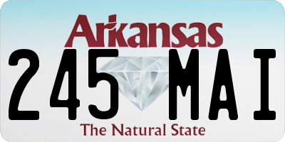 AR license plate 245MAI