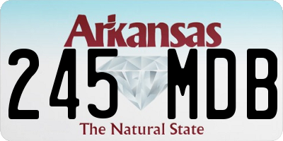 AR license plate 245MDB