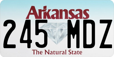 AR license plate 245MDZ