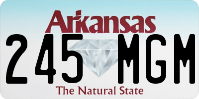 AR license plate 245MGM