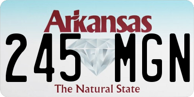 AR license plate 245MGN