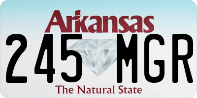 AR license plate 245MGR