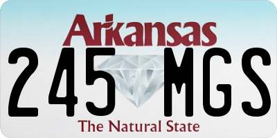 AR license plate 245MGS