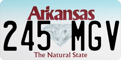 AR license plate 245MGV