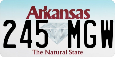 AR license plate 245MGW