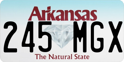 AR license plate 245MGX