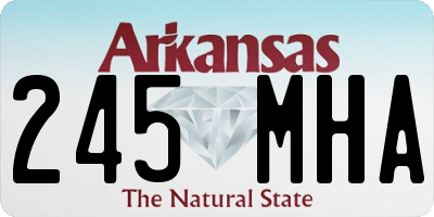 AR license plate 245MHA