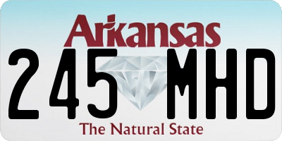 AR license plate 245MHD