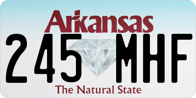 AR license plate 245MHF