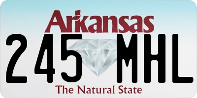 AR license plate 245MHL