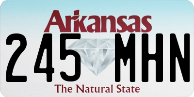 AR license plate 245MHN