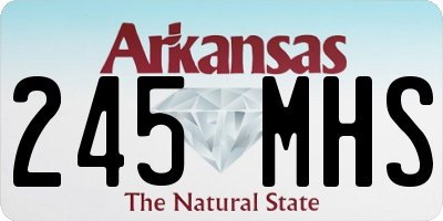 AR license plate 245MHS