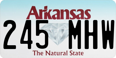 AR license plate 245MHW
