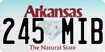AR license plate 245MIB