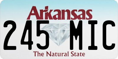 AR license plate 245MIC