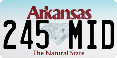 AR license plate 245MID