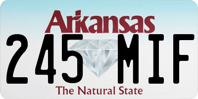 AR license plate 245MIF