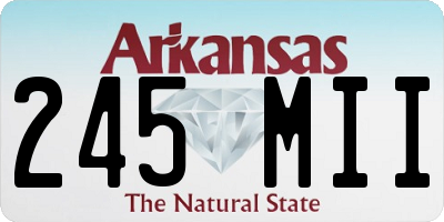 AR license plate 245MII