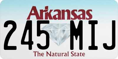 AR license plate 245MIJ