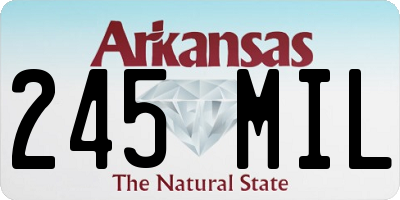 AR license plate 245MIL