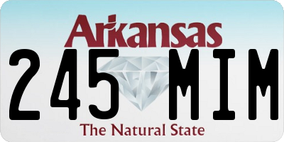 AR license plate 245MIM