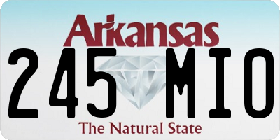 AR license plate 245MIO