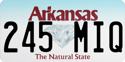 AR license plate 245MIQ